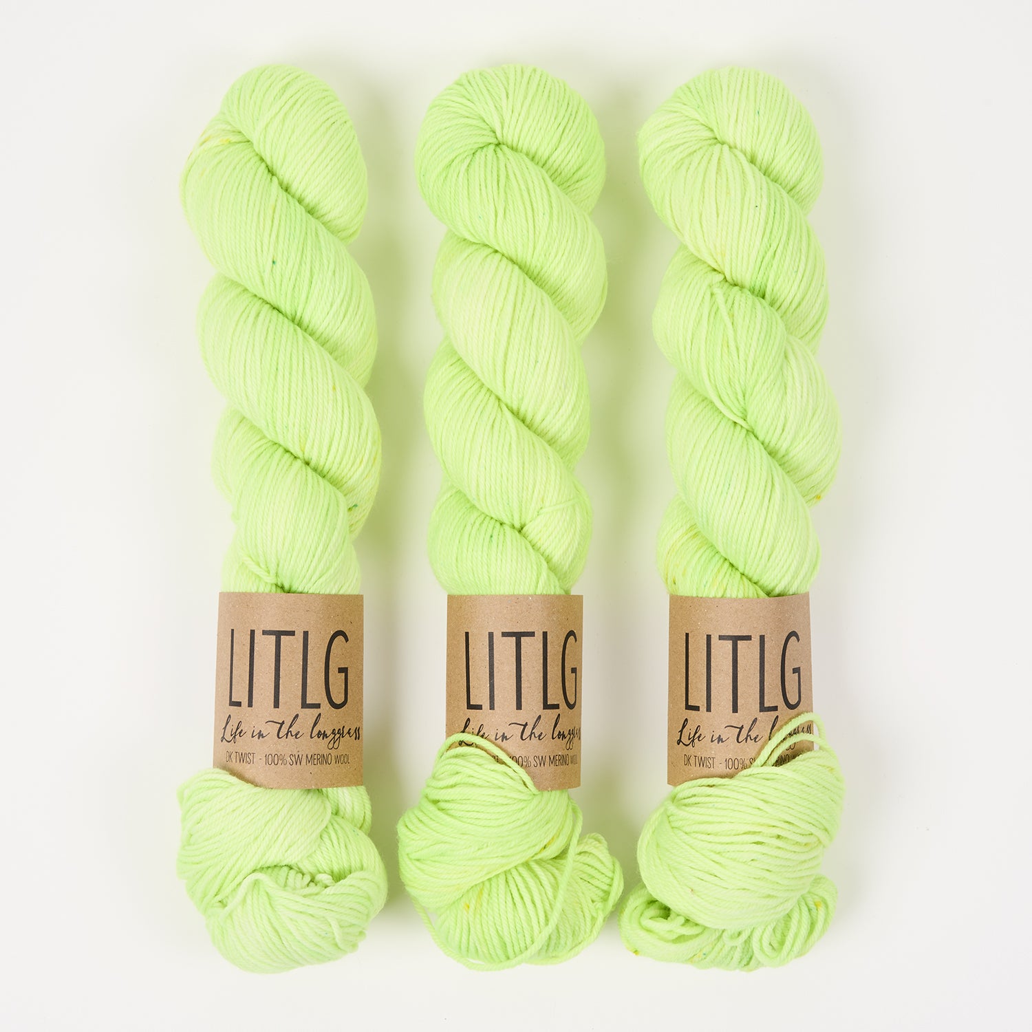 Life in The Long Grass LITLG DK TWIST - PARTICLE Merino wool DK green Yarn