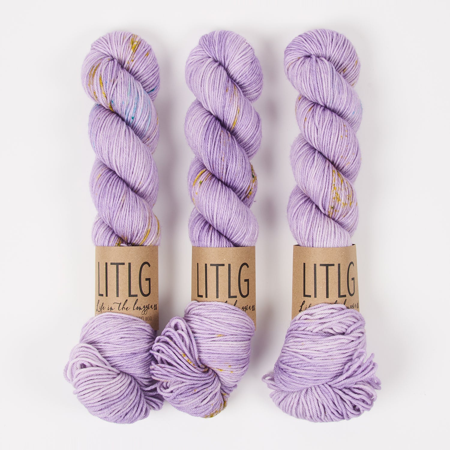 Life in The Long Grass LITLG DK TWIST - POLAR FROST Merino wool DK purple Yarn