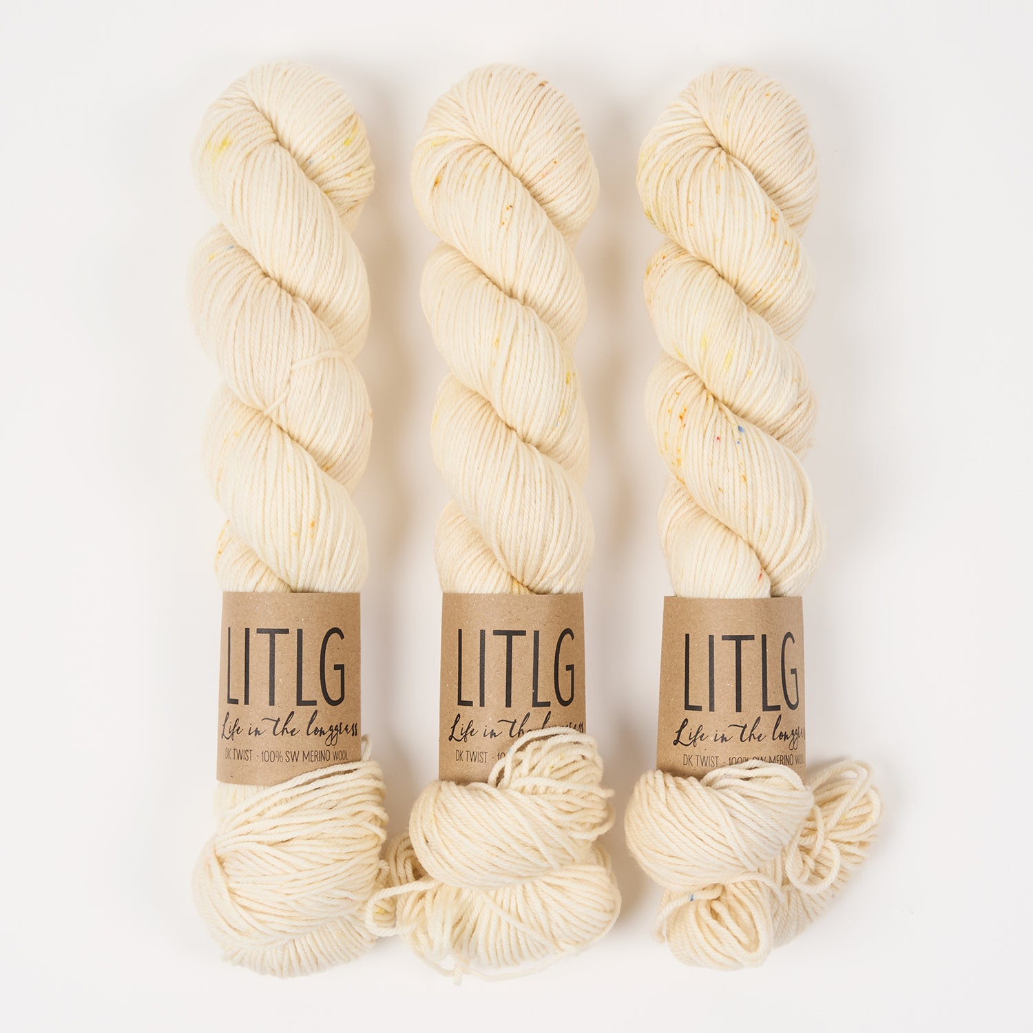 Life in The Long Grass LITLG DK TWIST - TWINKLE Merino wool DK cream beige Yarn