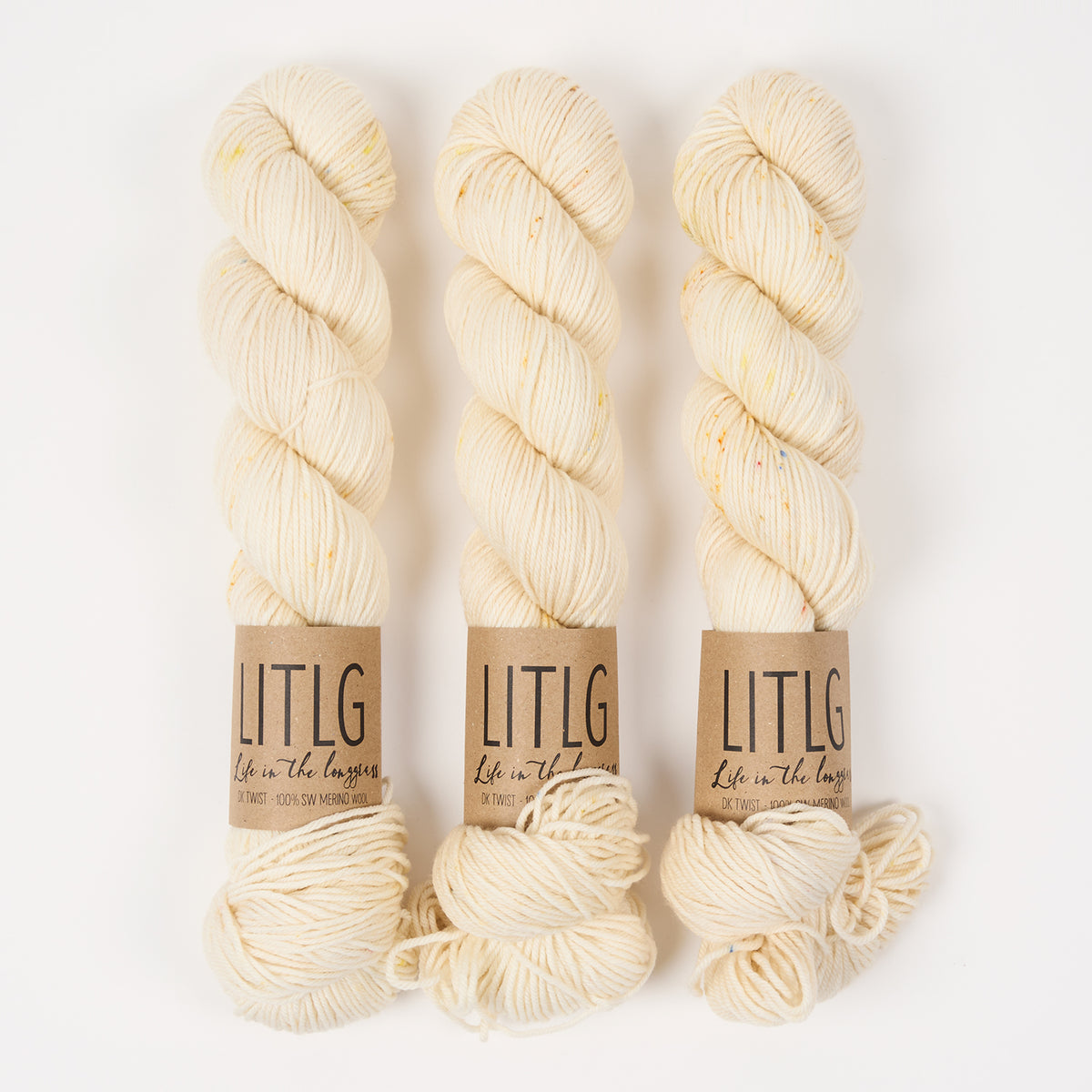 Life in The Long Grass LITLG DK TWIST - TWINKLE Merino wool DK cream beige Yarn