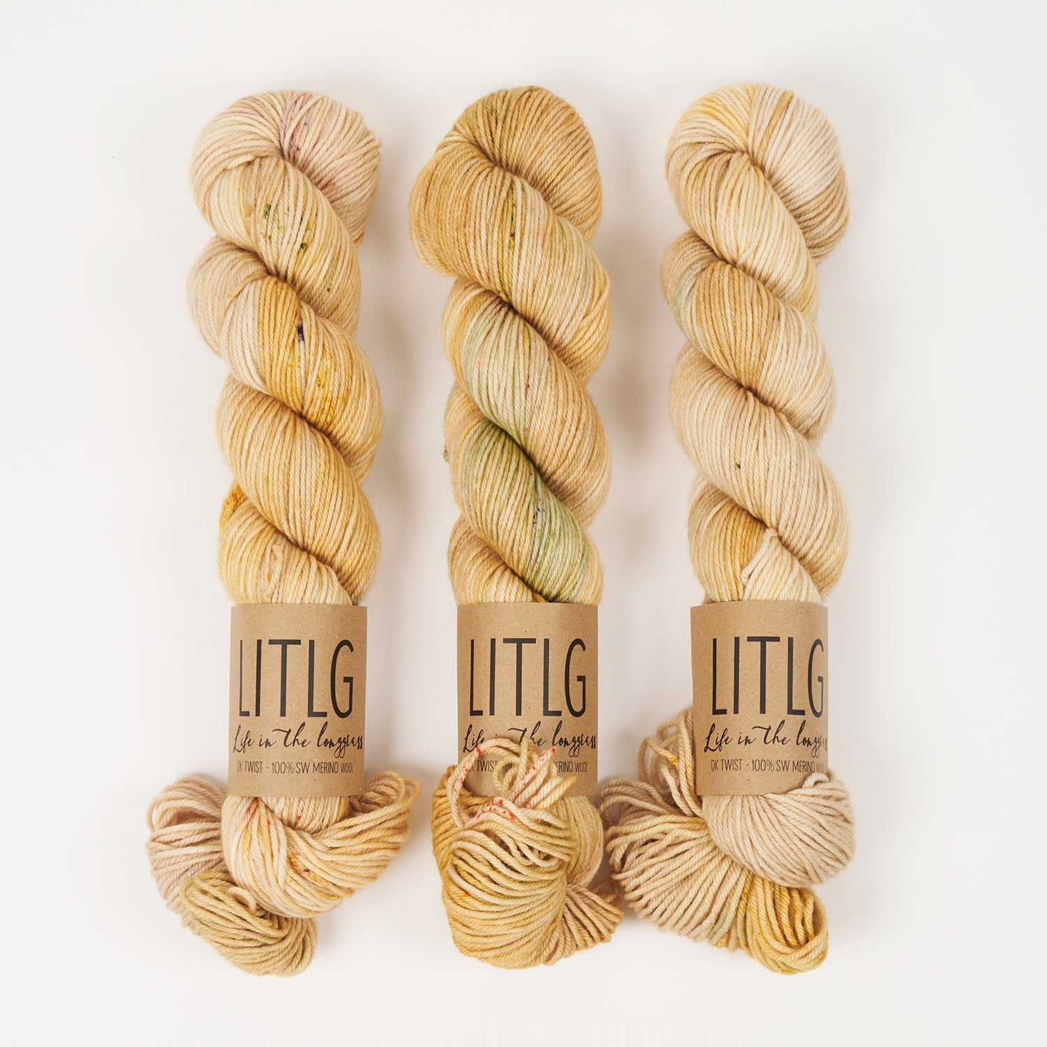 Life in The Long Grass LITLG DK TWIST - POLLENATE Merino wool DK yellow Yarn