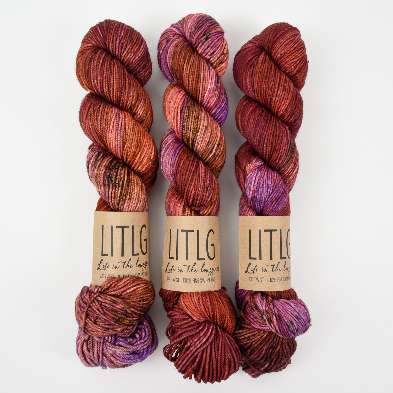 Life in The Long Grass LITLG DK TWIST - AUGUR Merino wool DK red Yarn