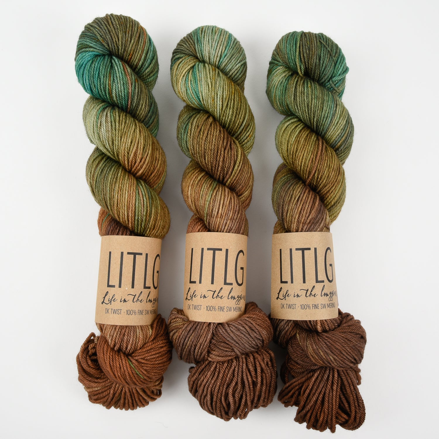 Life in The Long Grass LITLG DK TWIST - BURNISHED Merino wool DK brown Yarn