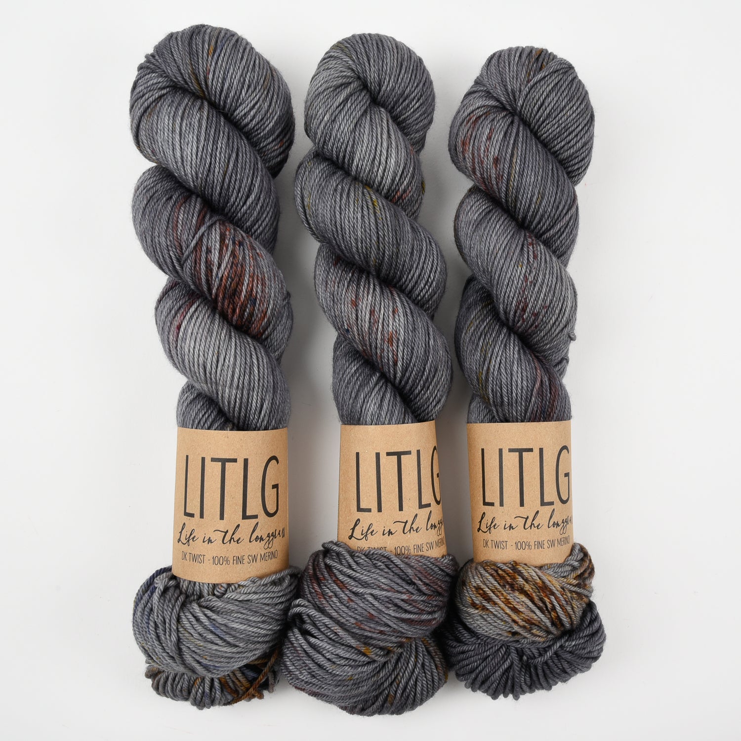 Life in The Long Grass LITLG DK TWIST - CORRODE Merino wool DK grey Yarn