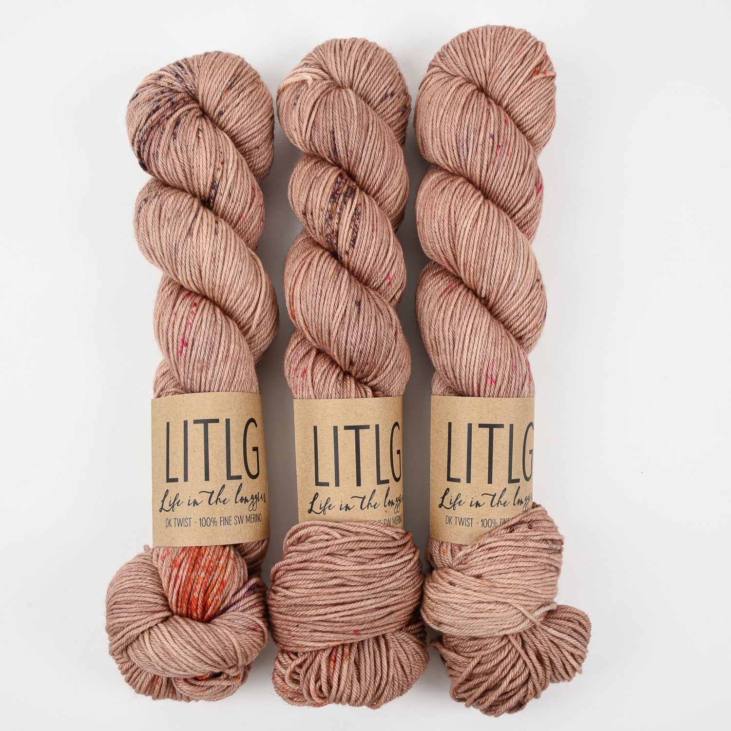 Life in The Long Grass LITLG DK TWIST - LOAM Merino wool DK brown Yarn