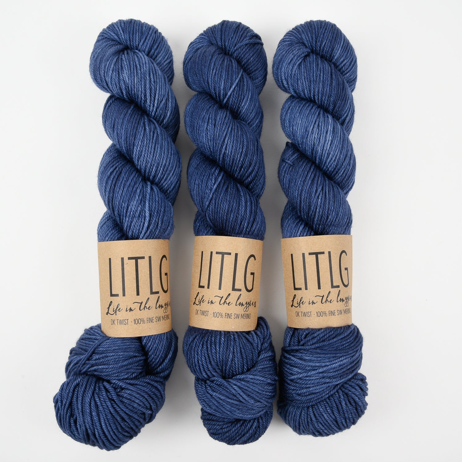 Life in The Long Grass LITLG DK TWIST - MOUNTAIN PATH Merino wool DK blue Yarn