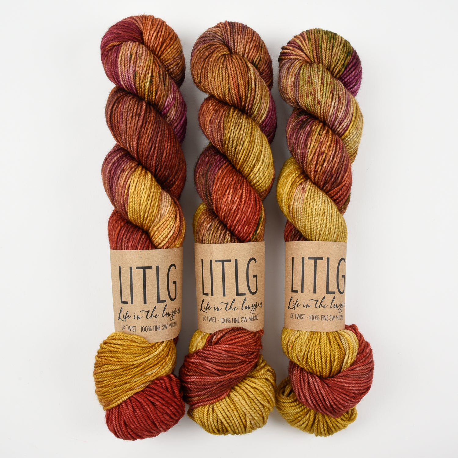 Life in The Long Grass LITLG DK TWIST - PODZOLIC Merino wool DK brown Yarn