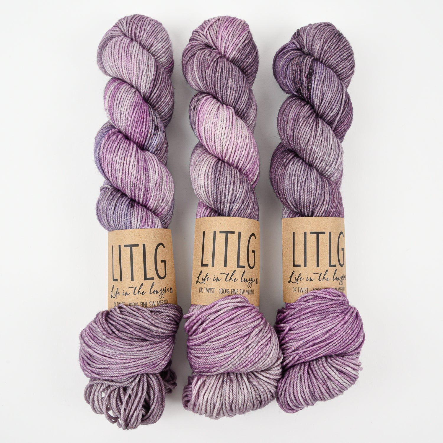 Life in The Long Grass LITLG DK TWIST - SOULSKIN Merino wool DK purple Yarn
