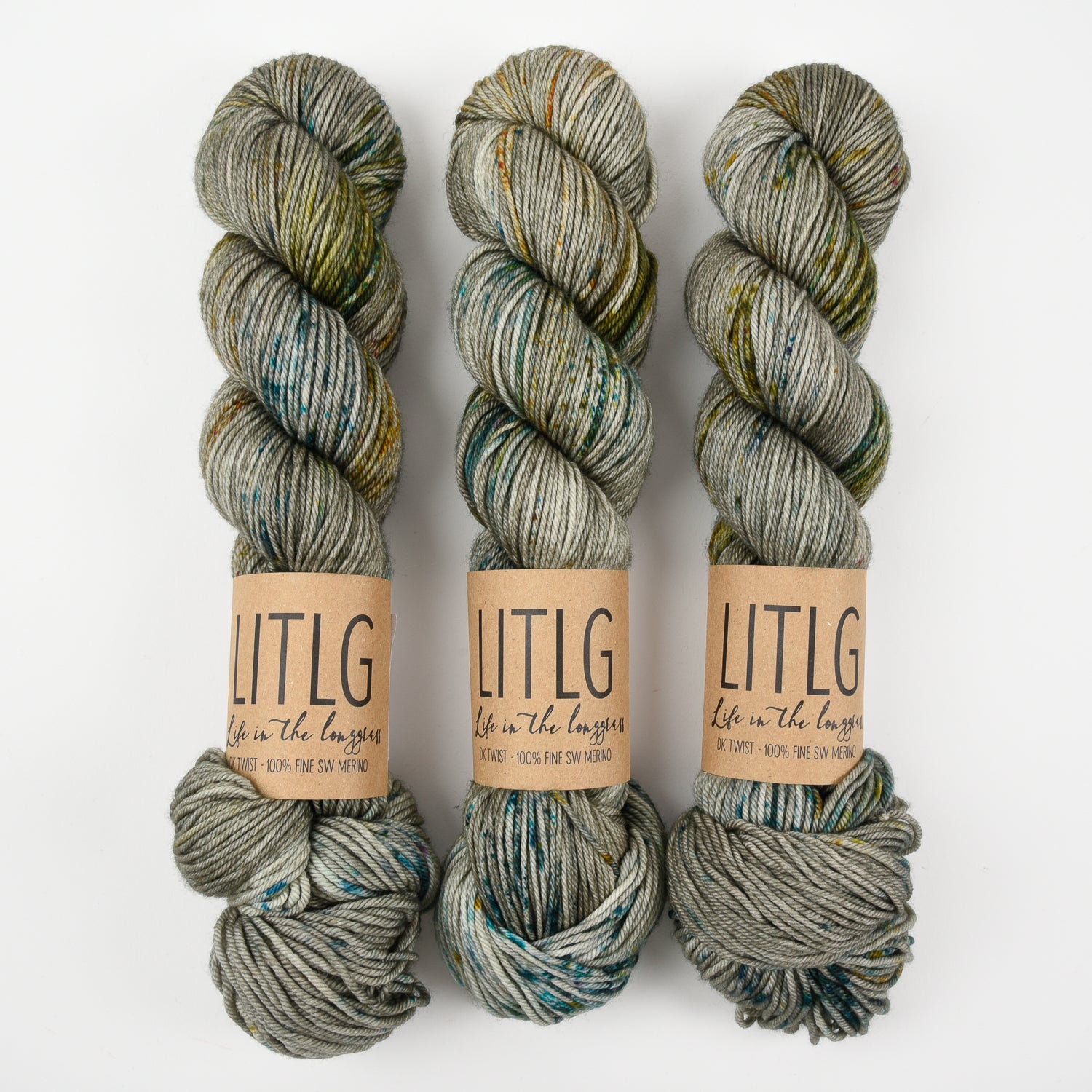 Life in The Long Grass LITLG DK TWIST - SPACE ASH Merino wool DK grey Yarn