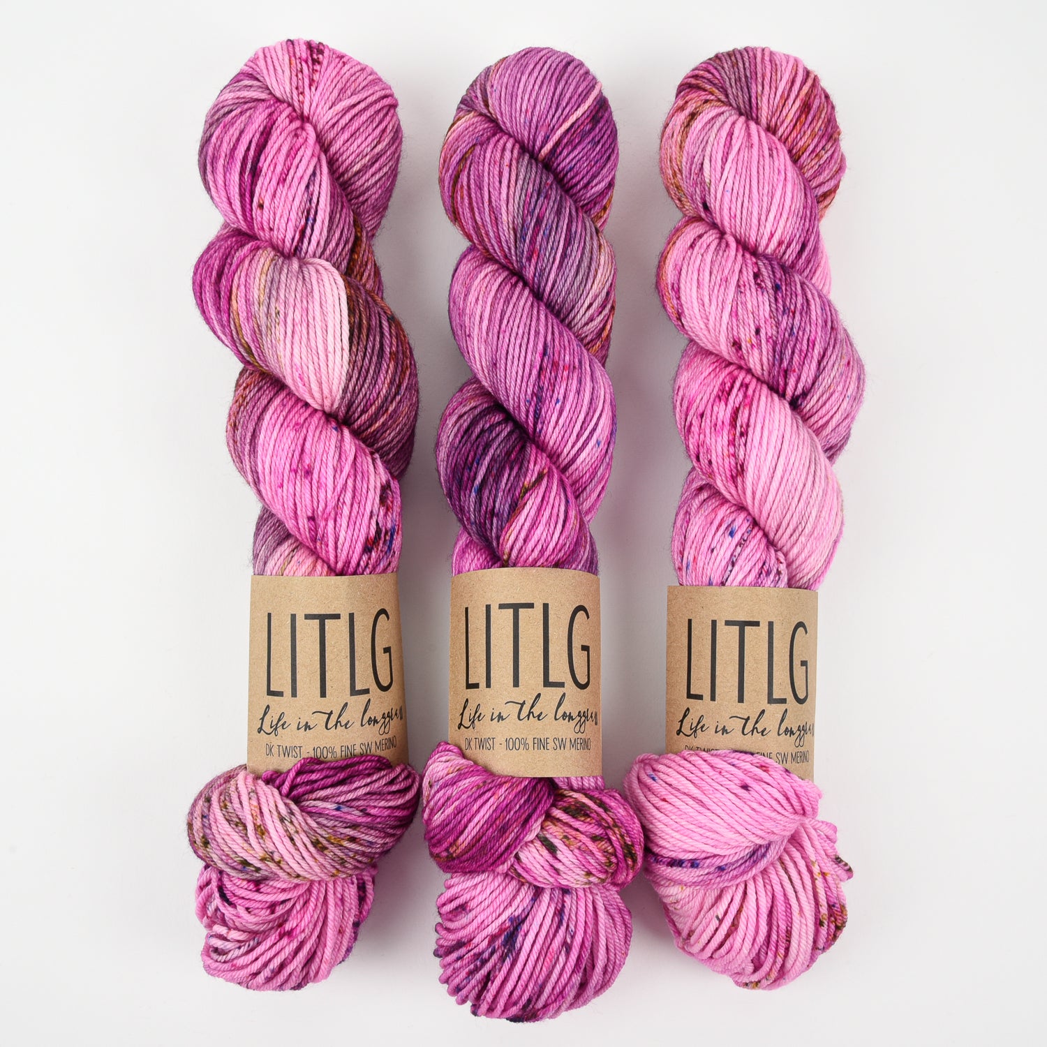Life in The Long Grass LITLG DK TWIST - WILD ROSEBAY Merino wool DK pink Yarn