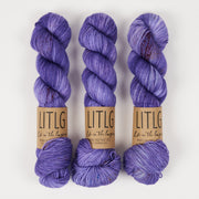 Life in The Long Grass HIGH TWIST SOCK - BEAUTYBERRY Merino wool Fingering purple Yarn