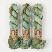 Life in The Long Grass HIGH TWIST SOCK - CONNEMARA MARBLE Merino wool Fingering blue Yarn
