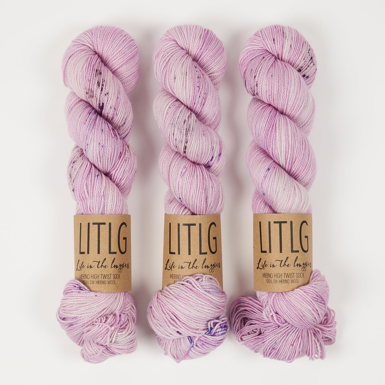 Life in The Long Grass HIGH TWIST SOCK - DAMASK Merino wool Fingering pink Yarn