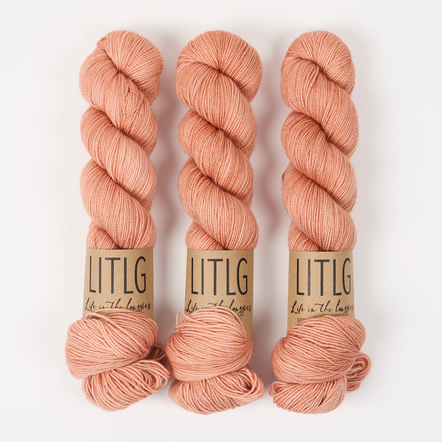 Life in The Long Grass HIGH TWIST SOCK - DUSTY ORANGE Merino wool Fingering coral Yarn
