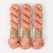 Life in The Long Grass HIGH TWIST SOCK - DUSTY ORANGE Merino wool Fingering coral Yarn