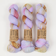 Life in The Long Grass HIGH TWIST SOCK - ECLIPTIC Merino wool Fingering purple Yarn