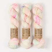 Life in The Long Grass HIGH TWIST SOCK - FLORAL Merino wool Fingering multicolour cream Yarn