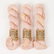 Life in The Long Grass HIGH TWIST SOCK - GLOW Merino wool Fingering pink Yarn
