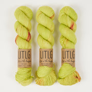 Life in The Long Grass HIGH TWIST SOCK - GREEN HONEYDEW Merino wool Fingering green Yarn