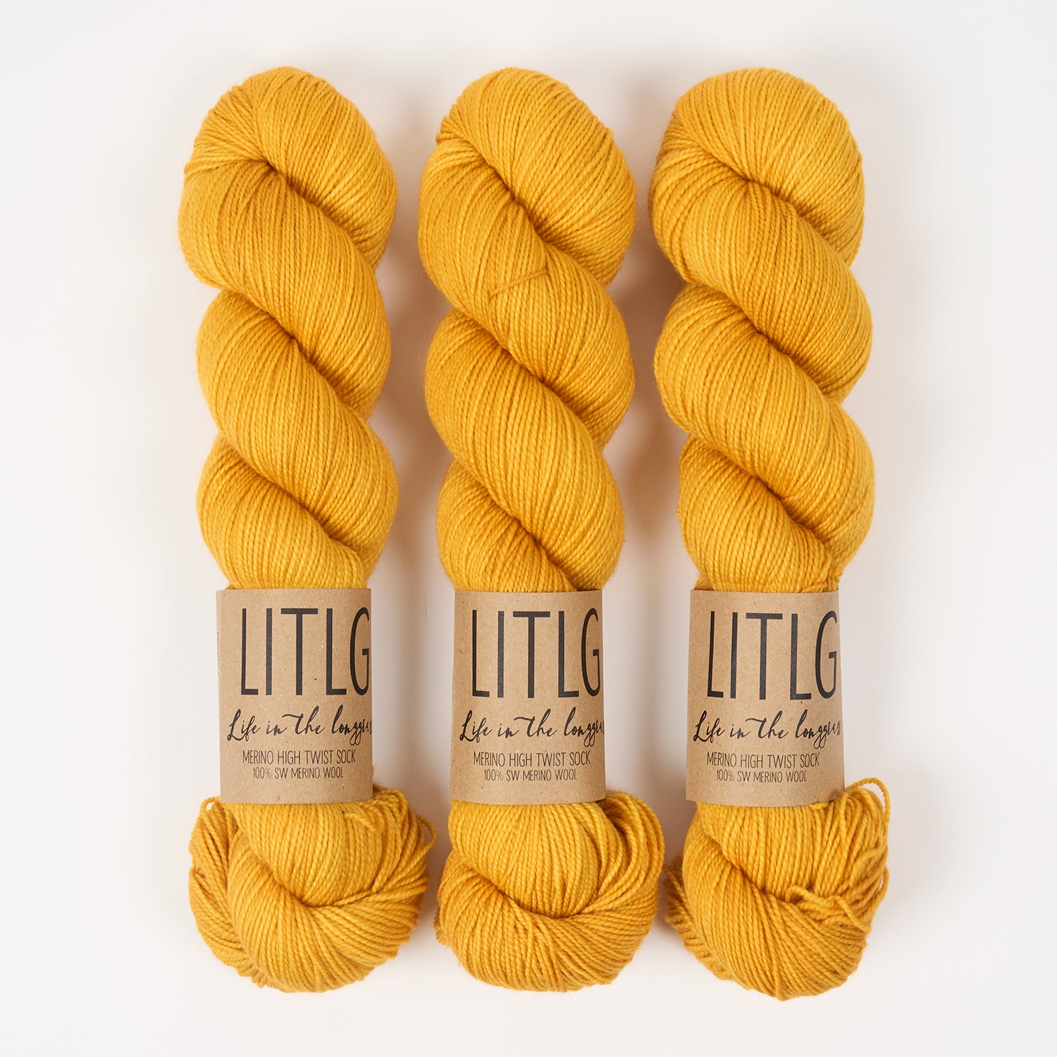 Life in The Long Grass HIGH TWIST SOCK - HARVEST Merino wool Fingering orange Yarn