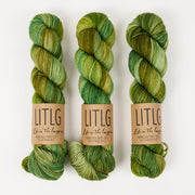 Life in The Long Grass HIGH TWIST SOCK - HILLSIDE Merino wool Fingering green Yarn