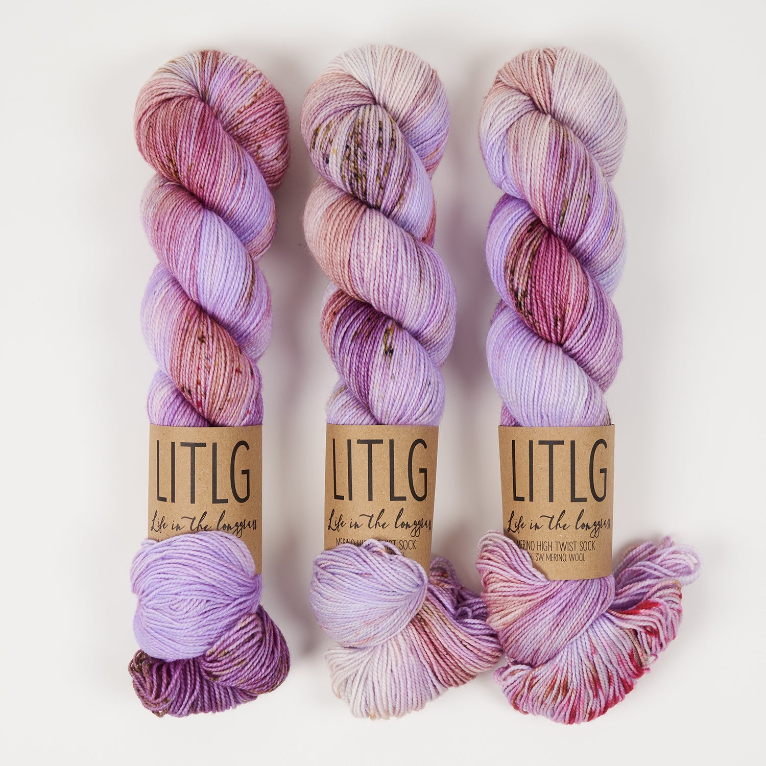 Life in The Long Grass HIGH TWIST SOCK - JELLYFISH Merino wool Fingering multicolour Yarn