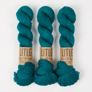 Life in The Long Grass HIGH TWIST SOCK - JEWEL Merino wool Fingering blue Yarn