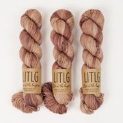Life in The Long Grass HIGH TWIST SOCK - LOAM Merino wool Fingering brown Yarn