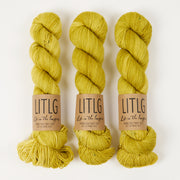 Life in The Long Grass HIGH TWIST SOCK - MYTHICAL Merino wool Fingering yellow Yarn
