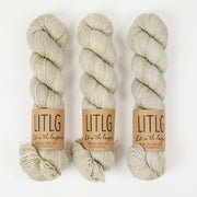 Life in The Long Grass HIGH TWIST SOCK - OYSTER Merino wool Fingering grey Yarn