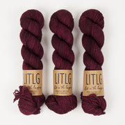 Life in The Long Grass HIGH TWIST SOCK - PLUM Merino wool Fingering red Yarn