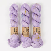 Life in The Long Grass HIGH TWIST SOCK - POLAR FROST Merino wool Fingering purple Yarn