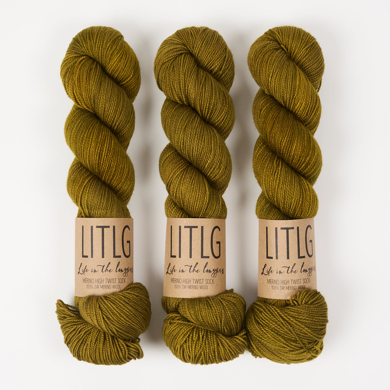 Life in The Long Grass HIGH TWIST SOCK - REIMSE Merino wool Fingering green Yarn