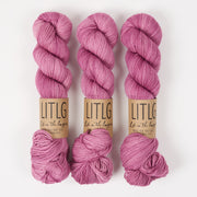 Life in The Long Grass HIGH TWIST SOCK - ROUGE Merino wool Fingering pink Yarn