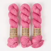 Life in The Long Grass HIGH TWIST SOCK - SECRET Merino wool Fingering pink Yarn