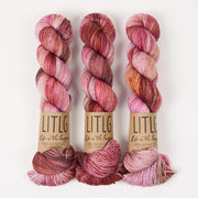 Life in The Long Grass HIGH TWIST SOCK - SIENNA PINK Merino wool Fingering pink Yarn