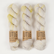 Life in The Long Grass HIGH TWIST SOCK - SILVER BIRCH Merino wool Fingering white Yarn
