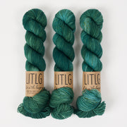 Life in The Long Grass HIGH TWIST SOCK - SPRUCE Merino wool Fingering green Yarn