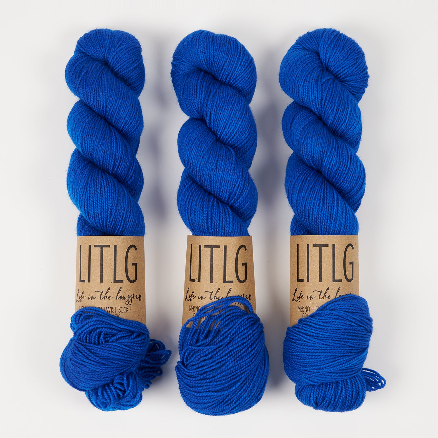 Life in The Long Grass HIGH TWIST SOCK - STELLAR Merino wool Fingering blue Yarn