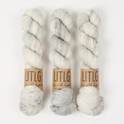 Life in The Long Grass HIGH TWIST SOCK - STONE Merino wool Fingering grey Yarn