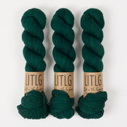 Life in The Long Grass HIGH TWIST SOCK - WOLF GREEN Merino wool Fingering green Yarn