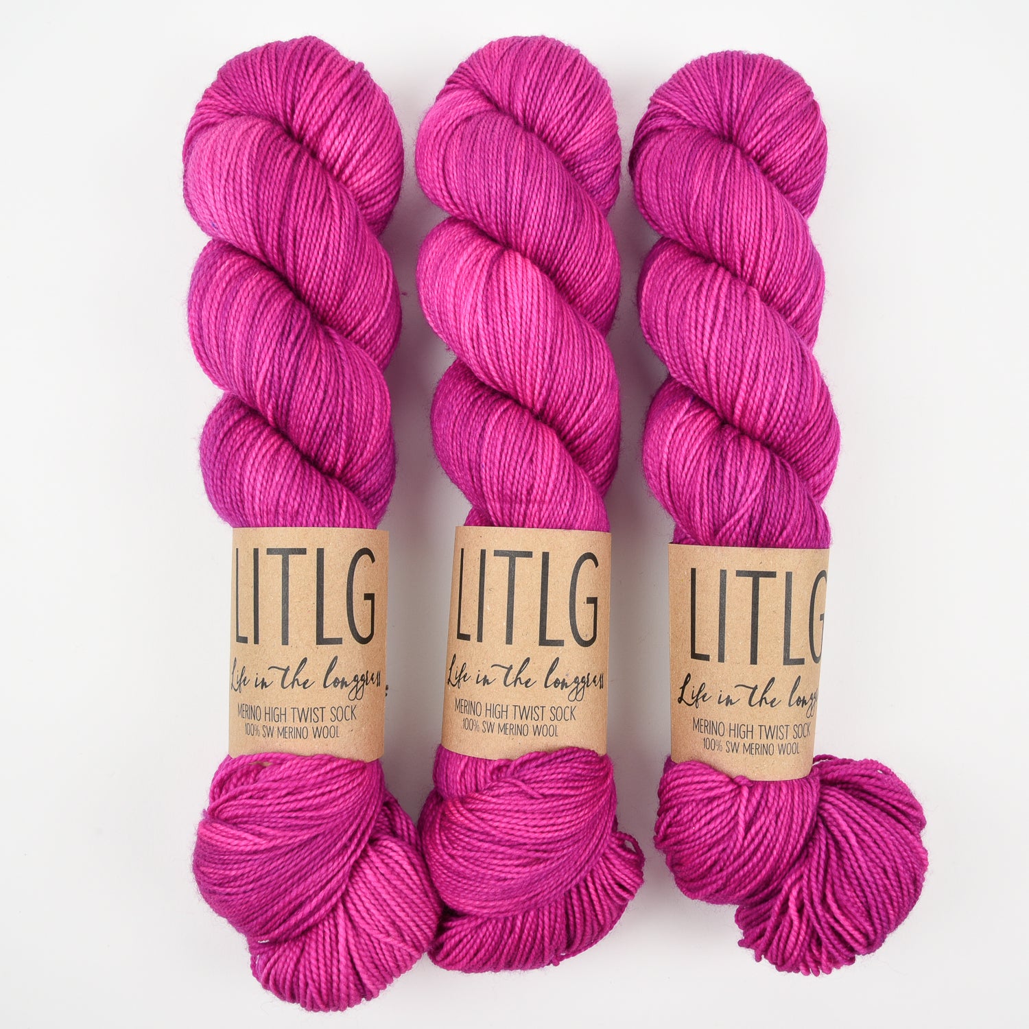 Life in The Long Grass HIGH TWIST SOCK - LUSH Merino wool Fingering pink Yarn