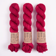 Life in The Long Grass HIGH TWIST SOCK - QUEST Merino wool Fingering red Yarn