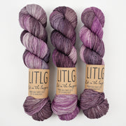 Life in The Long Grass HIGH TWIST SOCK - SOULSKIN Merino wool Fingering purple Yarn