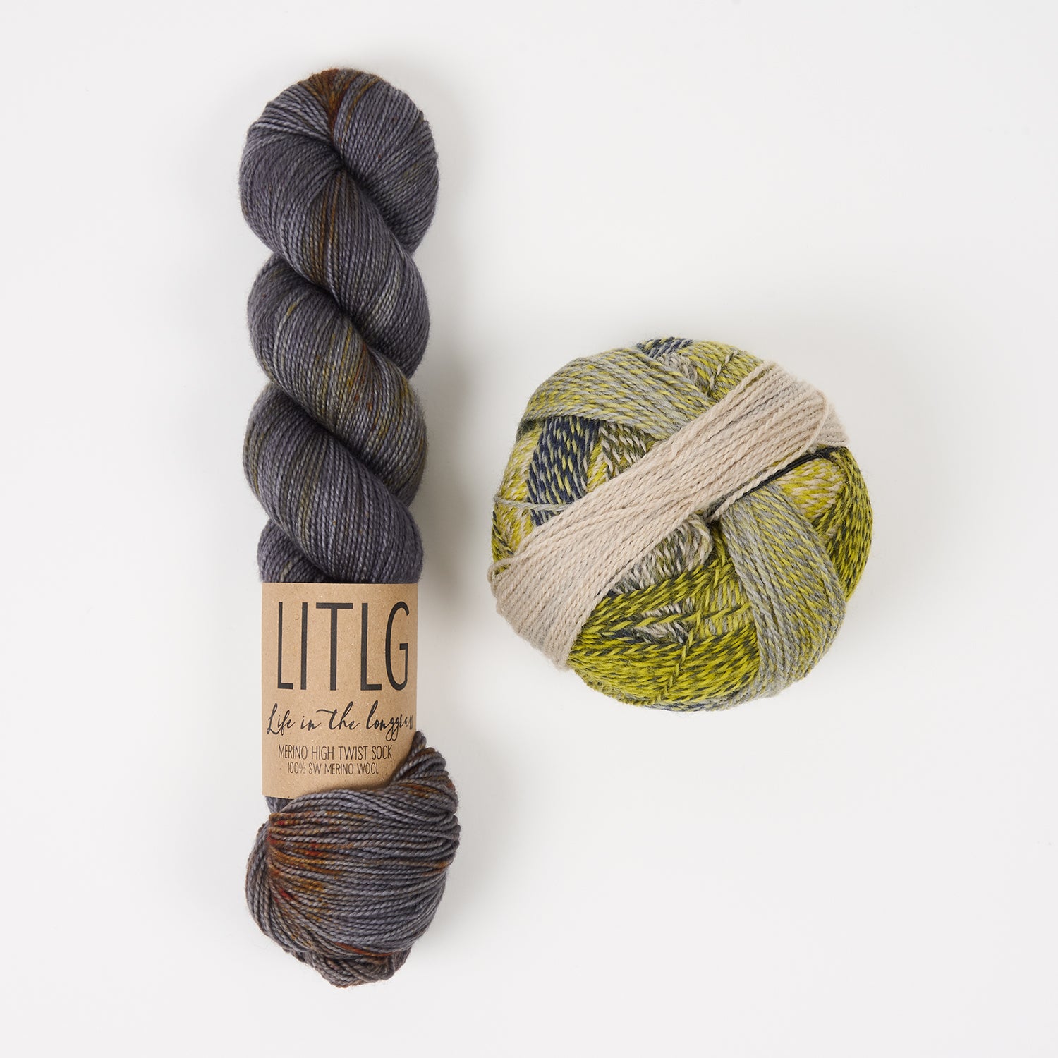 Life in The Long Grass GREEN CORROSION Merino wool Wool Nylon Mixed Weight Quick Kits