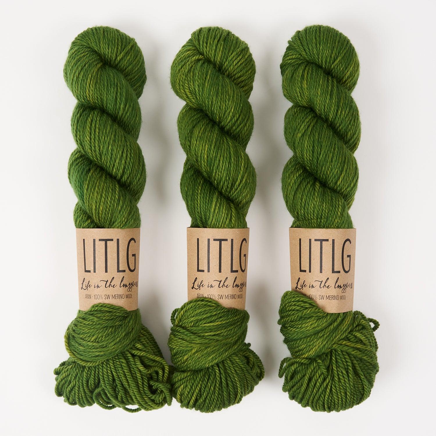 Life in The Long Grass LITLG MERINO ARAN - HEATHSTAR Merino wool Aran green Yarn