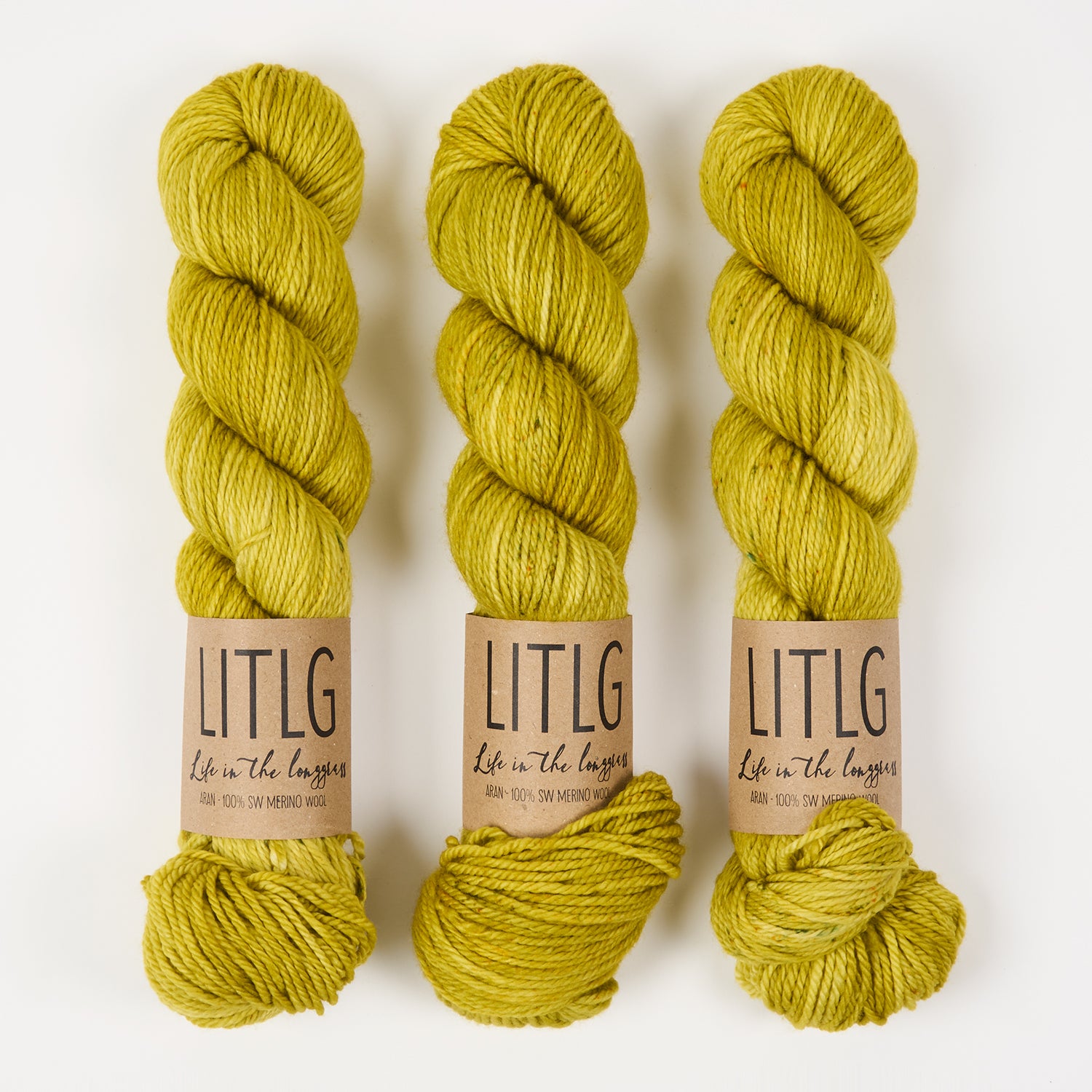 Life in The Long Grass LITLG MERINO ARAN - MYTHICAL Merino wool Aran green Yarn