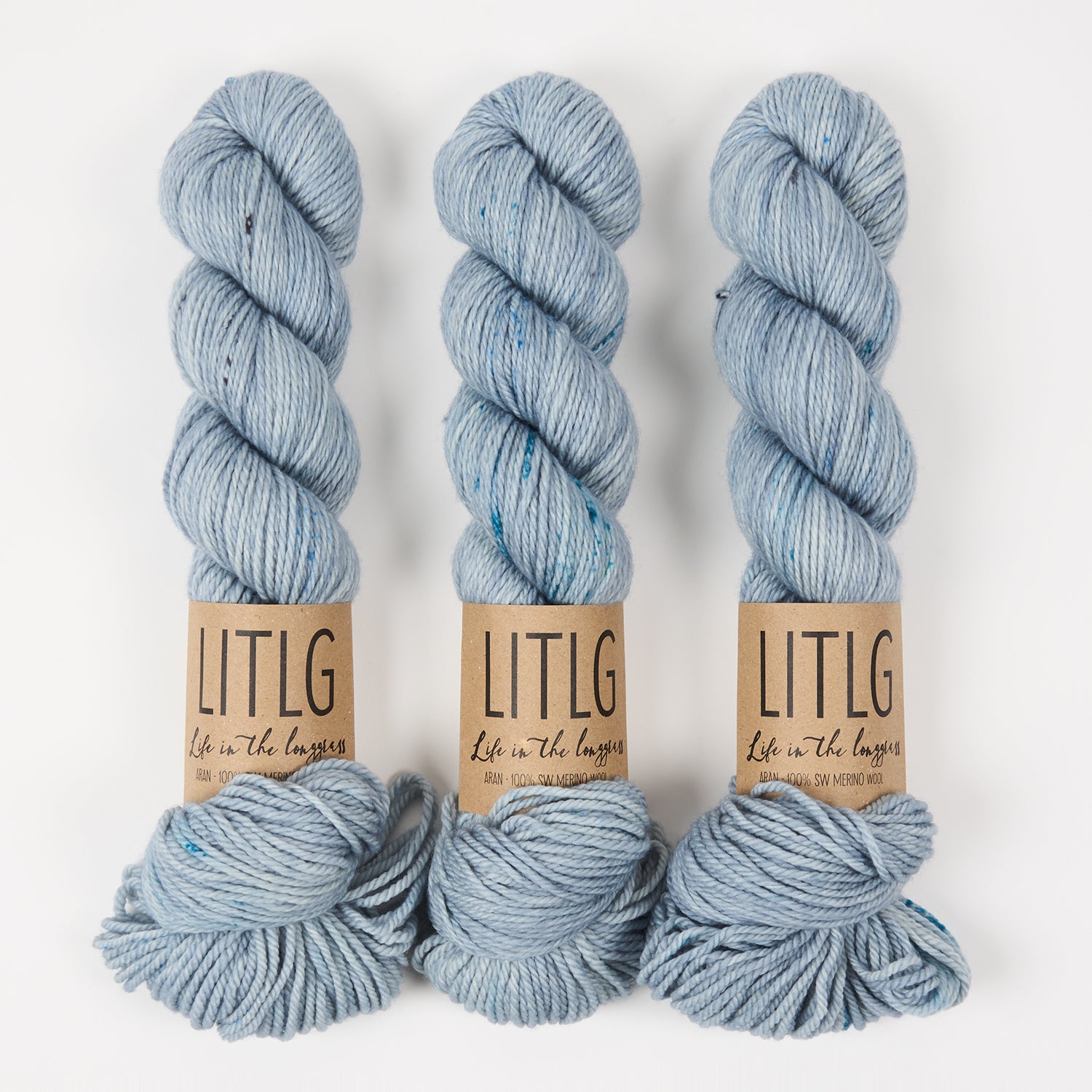 Life in The Long Grass LITLG MERINO ARAN - THAW Merino wool Aran blue Yarn
