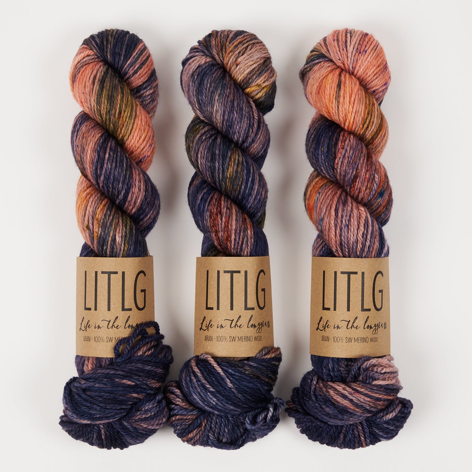 Life in The Long Grass LITLG MERINO ARAN - ASTRAL Merino wool Aran multicolour Yarn