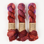 Life in The Long Grass LITLG MERINO ARAN - AUGUR Merino wool Aran red multicolor Yarn